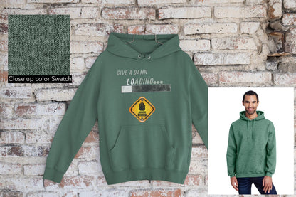 Give A Damn Loading - Adult Unisex Heavy Weight Hoodie - Kanez Kreations