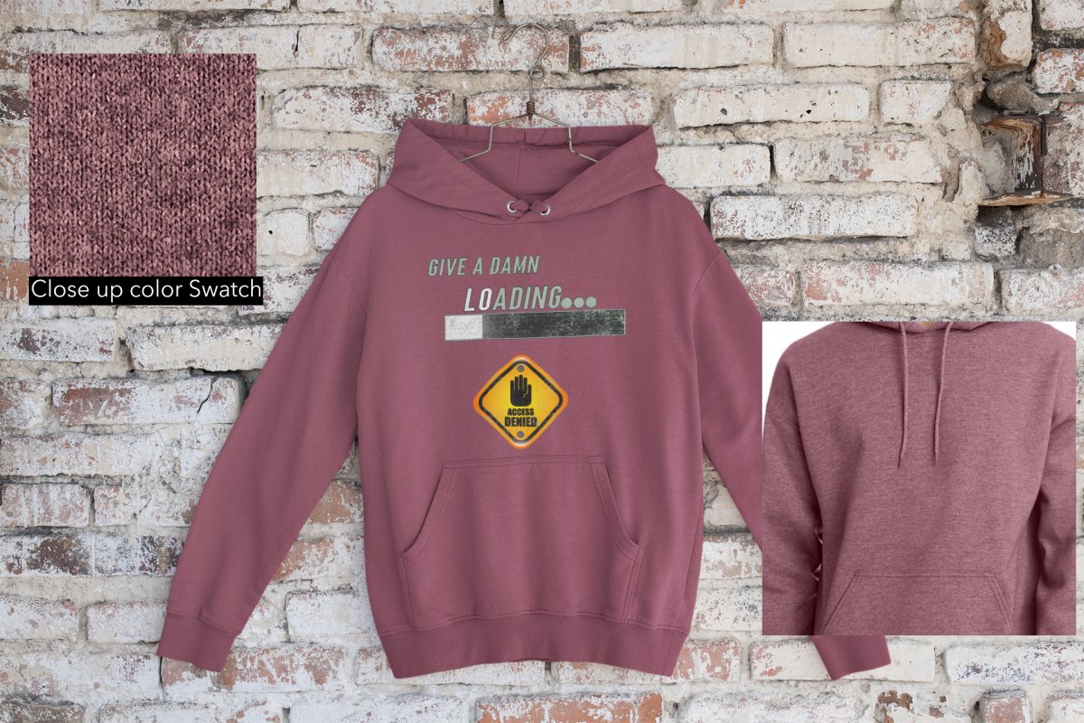 Give A Damn Loading - Adult Unisex Heavy Weight Hoodie - Kanez Kreations